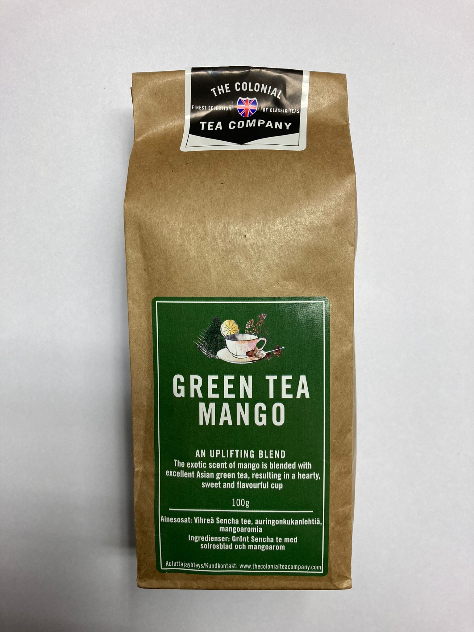 The Colonial Tea Company Green Tea Mango 100 g brown pack